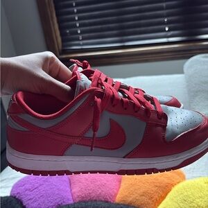 Nike Red and Gray Athletic Shoes